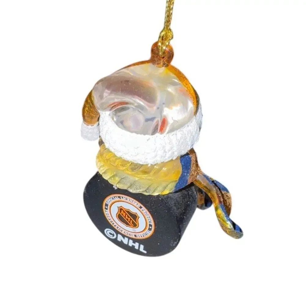 Scottish Christmas St Louis Blues Snowman Ornament NHL Hockey Puck Glitter 14671